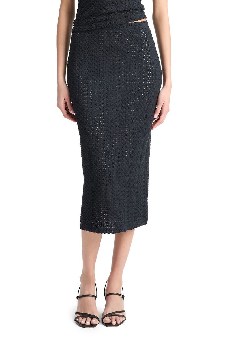 Midi Knit Skirt, Main, color, COASTAL