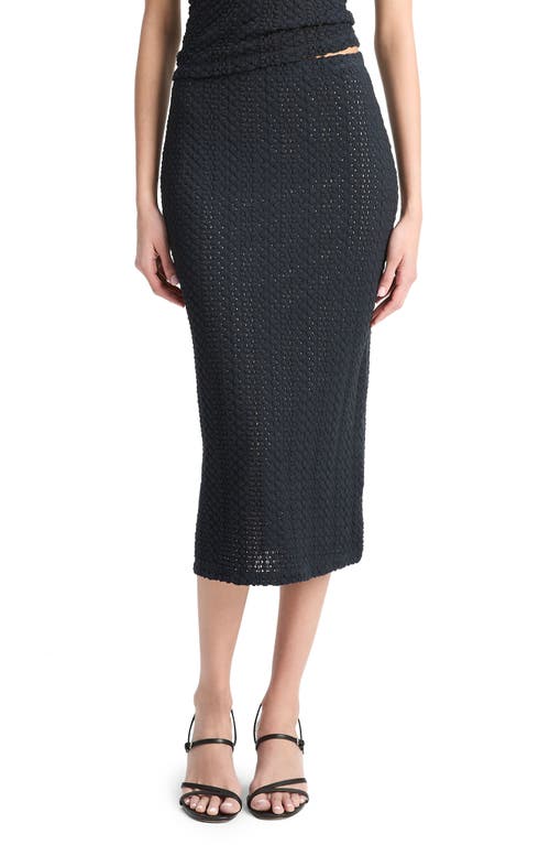 Vince Midi Knit Skirt In Black