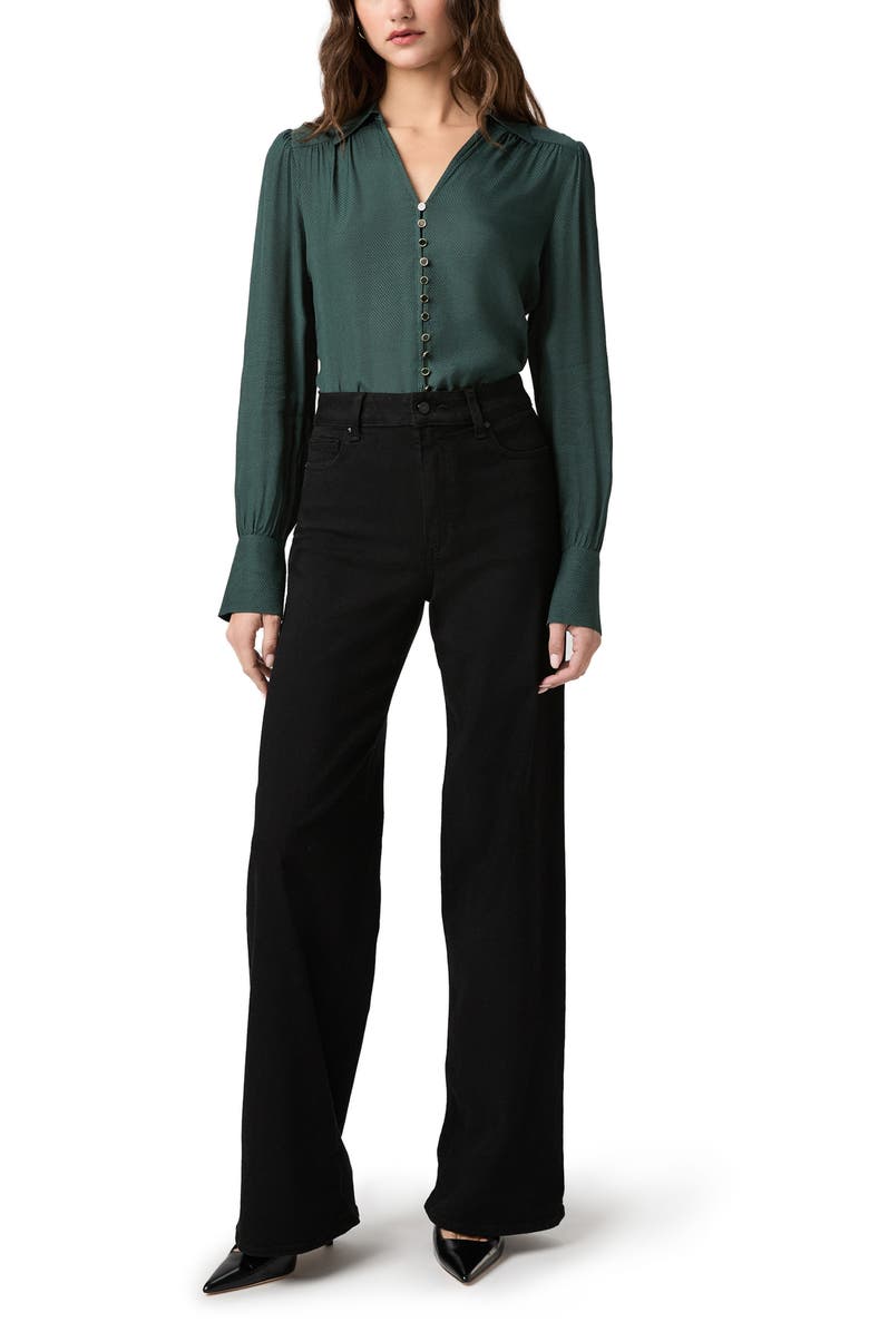 PAIGE Camu Long Sleeve Blouse, Alternate, color, Deep Emerald