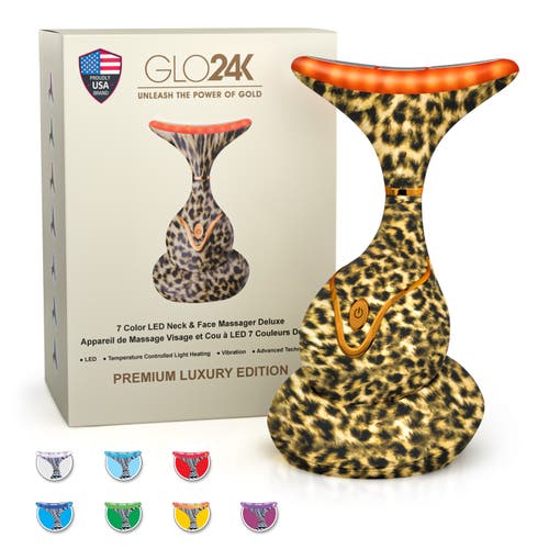Glo24k Unleash The Power Of Gold 7 Color Led Neck & Face Massager Deluxe