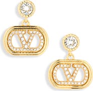 Valentino Garavani Ovalette Logo Drop Earrings