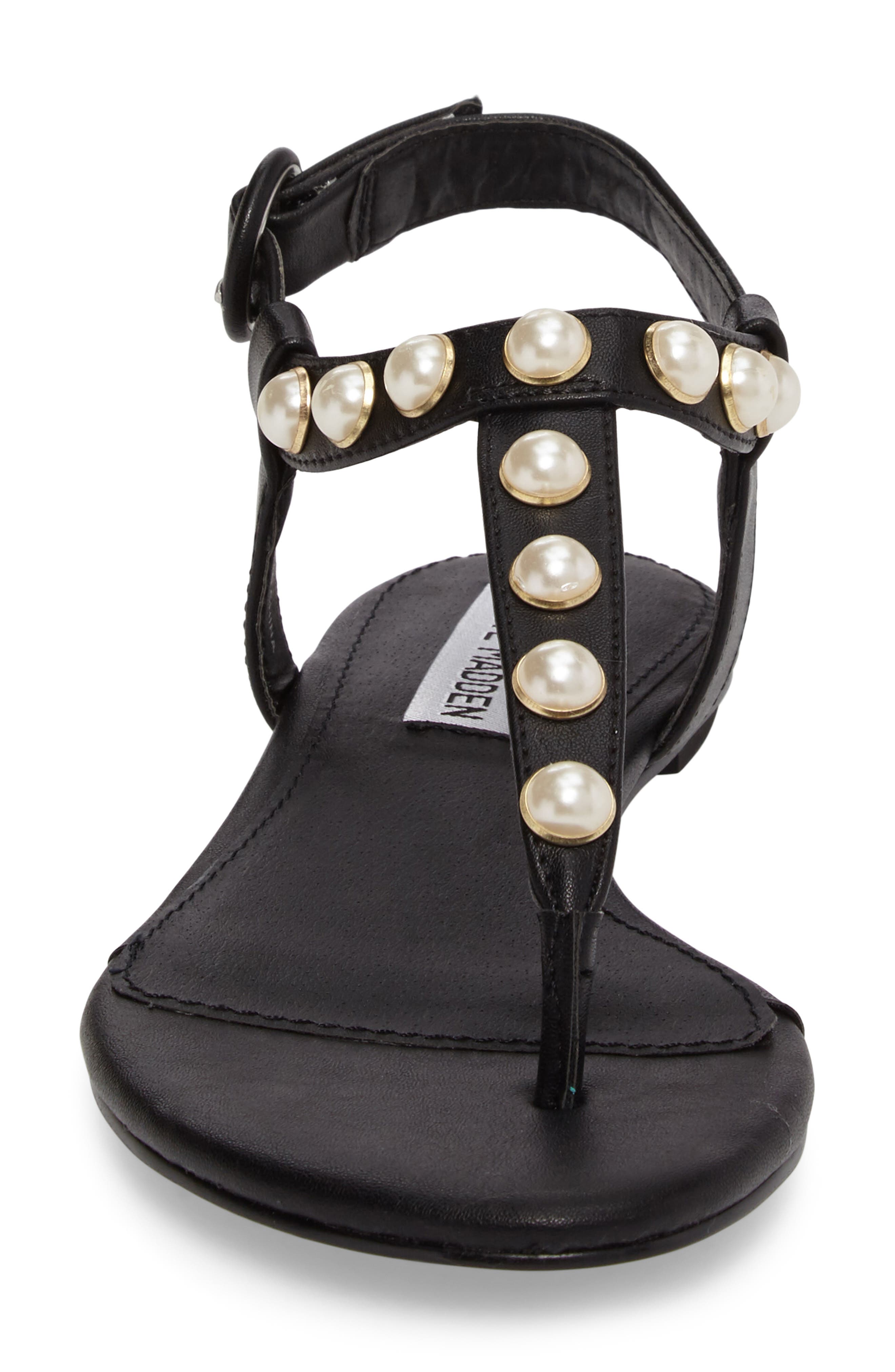 Pamela Sandal, Alternate, color, BLACK FAUX LEATHER
