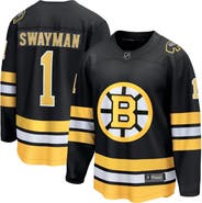 FANATICS Men's Fanatics Jeremy Swayman Black Boston Bruins Home Breakaway Player Jersey