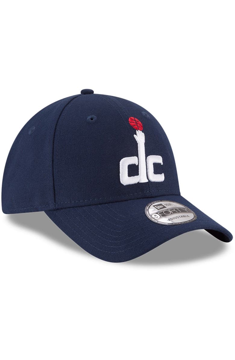 New Era Men's New Era Navy Washington Wizards Official Team Color 9FORTY Adjustable Hat, Alternate, color,
