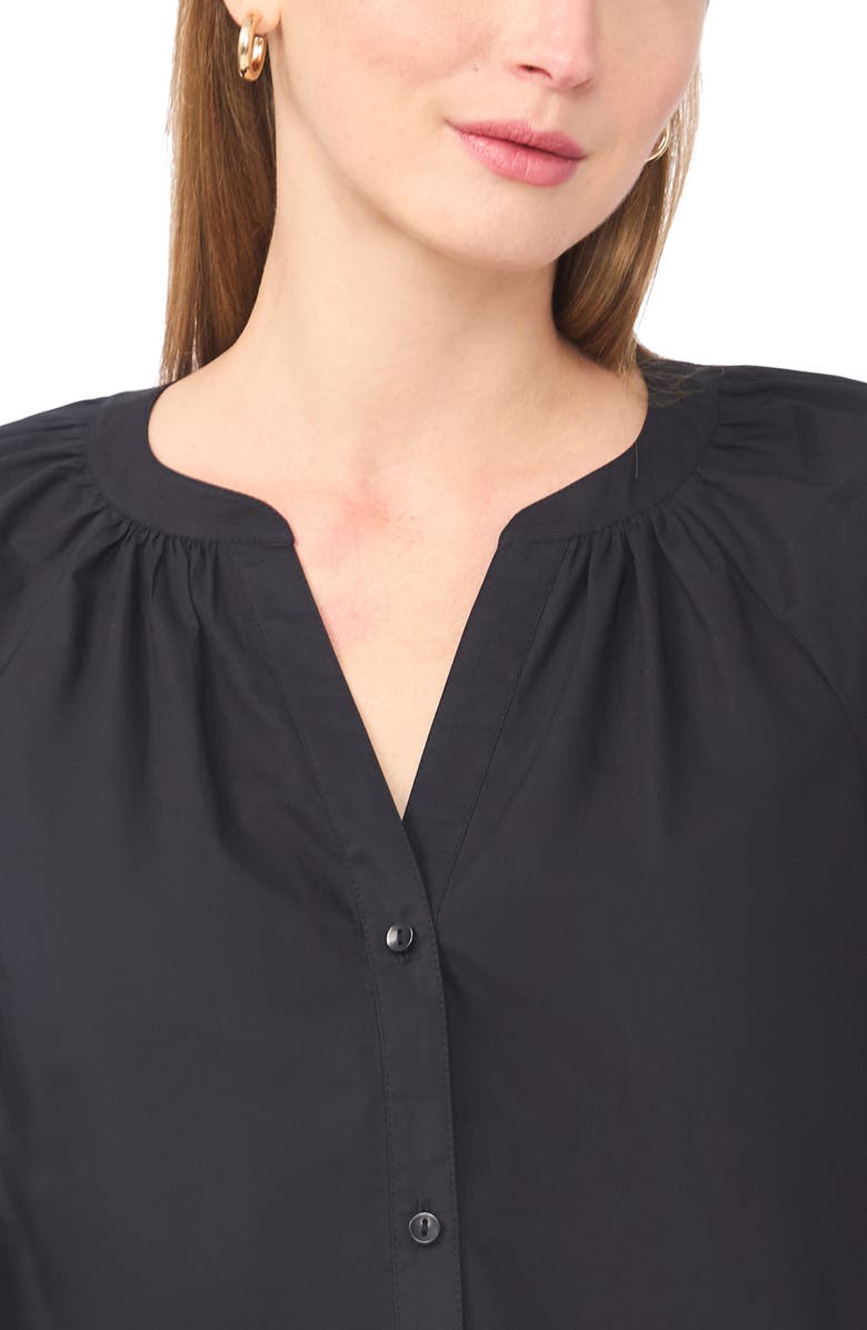 Vince Camuto Raglan Puff Sleeve Top, Alternate, color, Rich Black