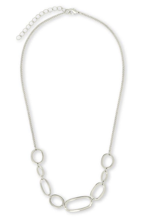 Sterling Forever Holly Interlinked Halos Chain Necklace In Brown
