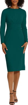 Maggy London Long Sleeve Sheath Dress