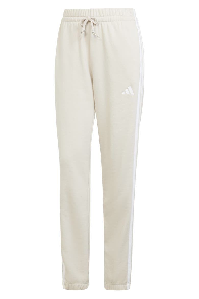 3-Stripes Fleece Sweatpants, Alternate, color, WONALU/ WHITE