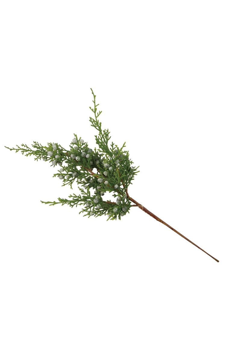 Sullivans Juniper Pine Spray for Christmas Decor - Realistic Artificial Greenery Arrangement for Home and Holiday Placement - Perfect for Wreaths and Centerpieces, Main, color, Green