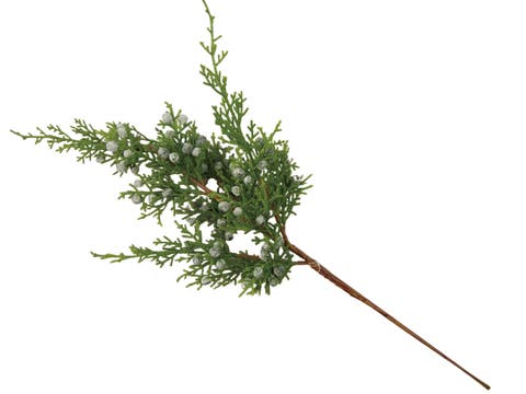 Sullivans Juniper Pine Spray for Christmas Decor - Realistic Artificial Greenery Arrangement for Home and Holiday Placement - Perfect for Wreaths and Centerpieces