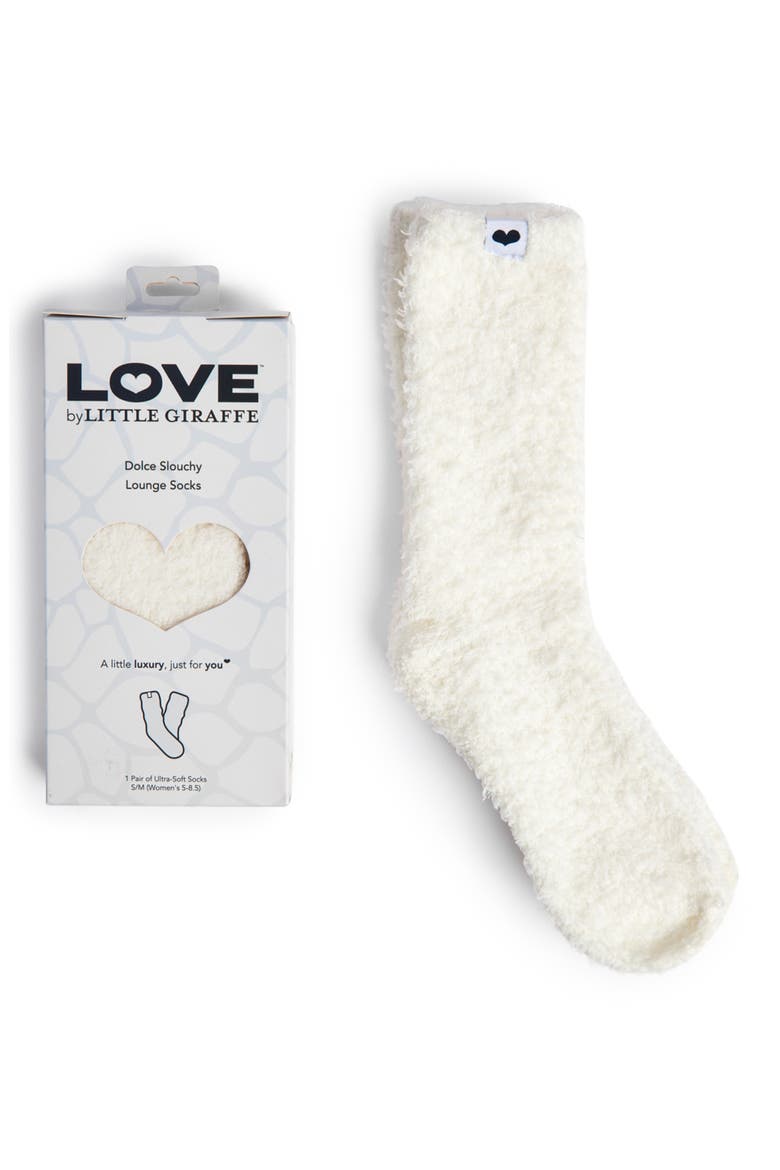 Dolce Slouchy Lounge Socks, Alternate, color, CREAM