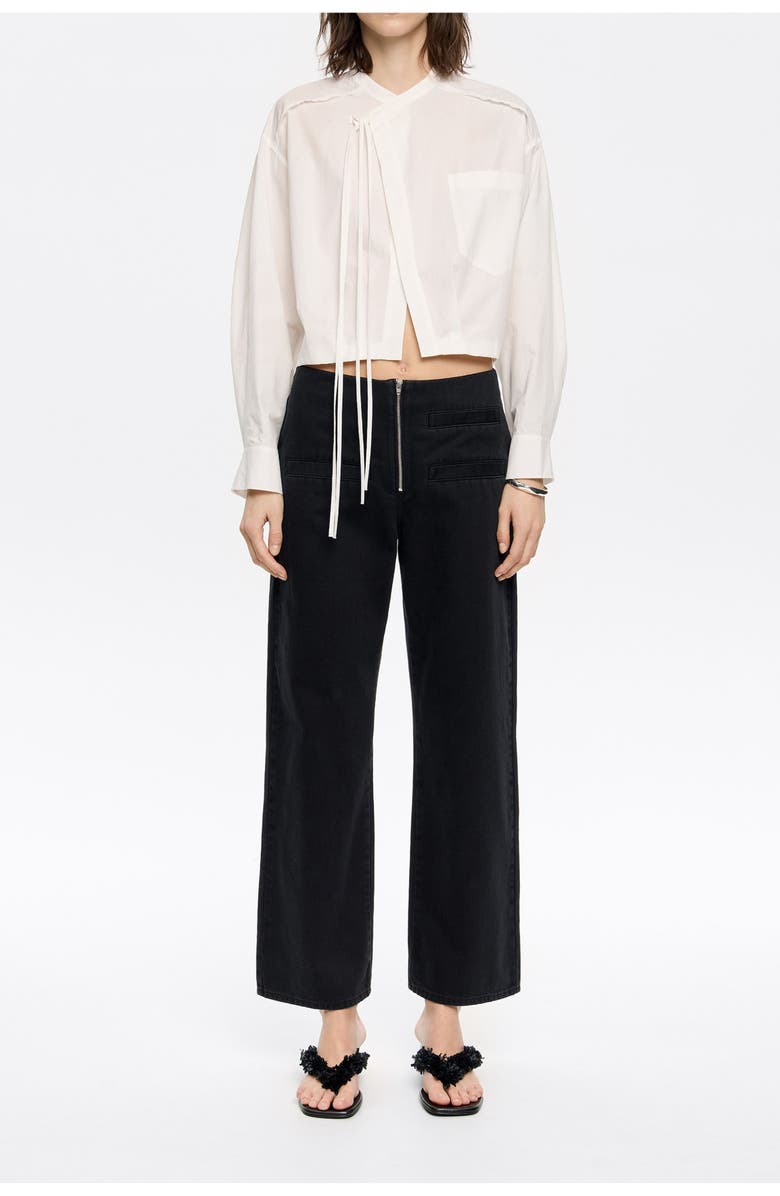 Bimba y Lola Ankle-Length Jeans, Main, color, Washed Denim Black