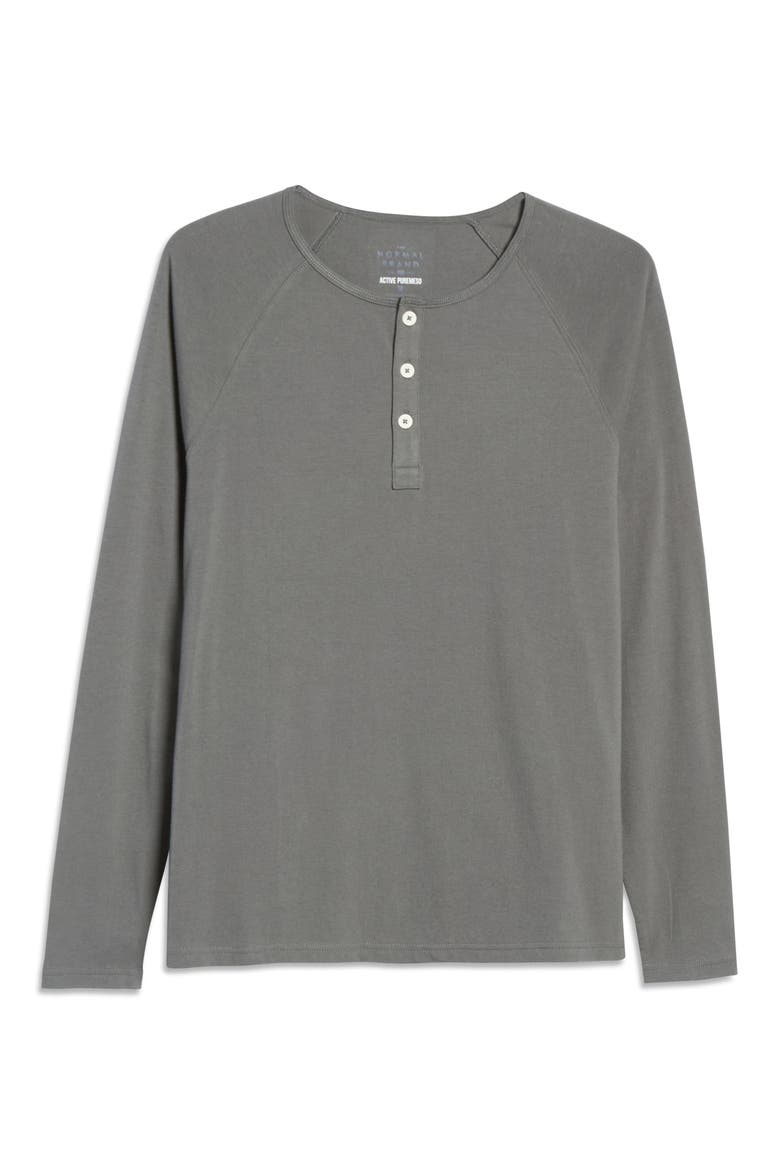 Active Puremeso Long Sleeve Henley, Alternate, color, STEEL