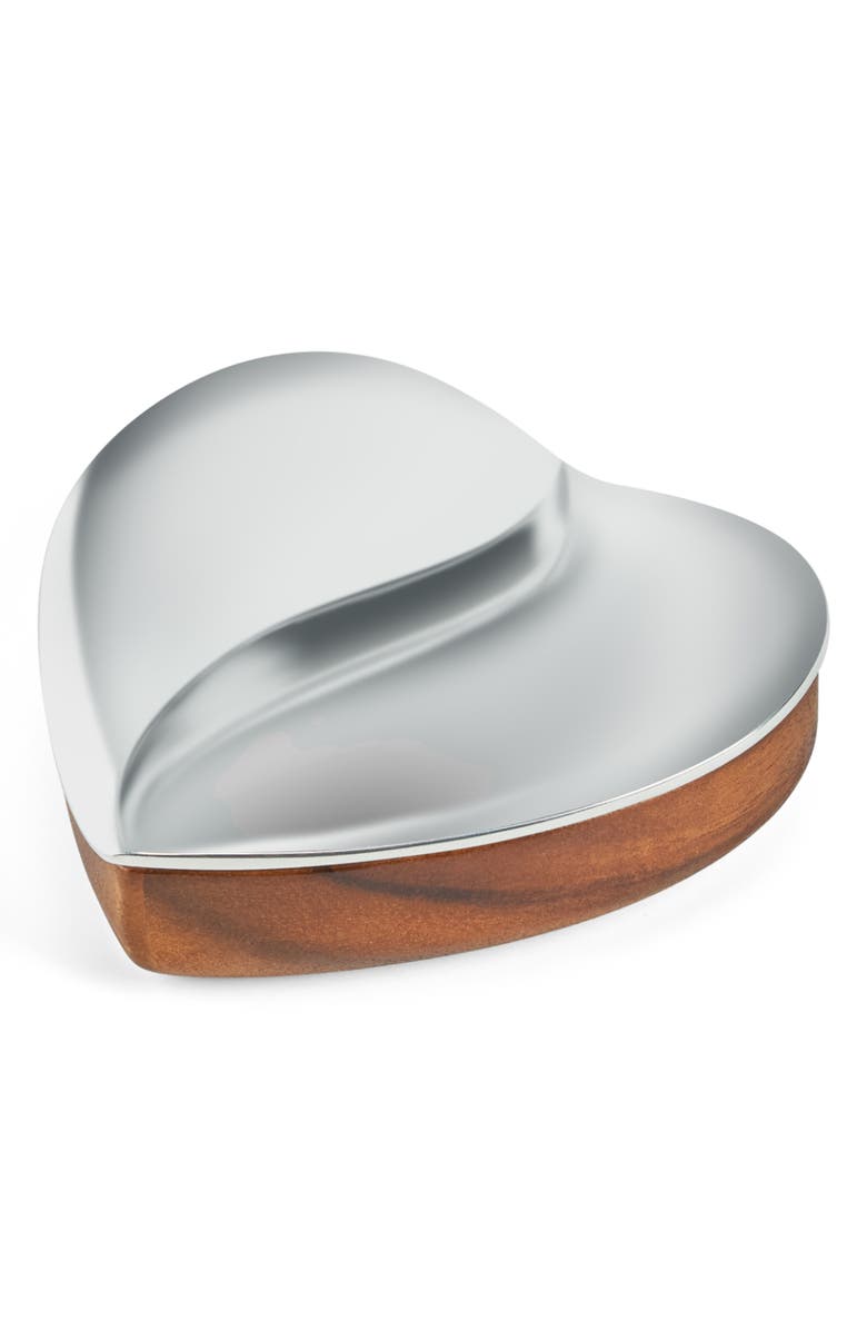 Nambé Eat Your Heart Out Trinket Box, Alternate, color, Brown