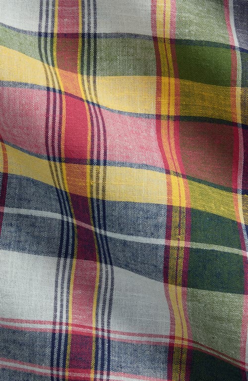 POLO RALPH LAUREN POLO RALPH LAUREN BLEEDING MADRAS PLAID BUTTON-DOWN SHIRT 