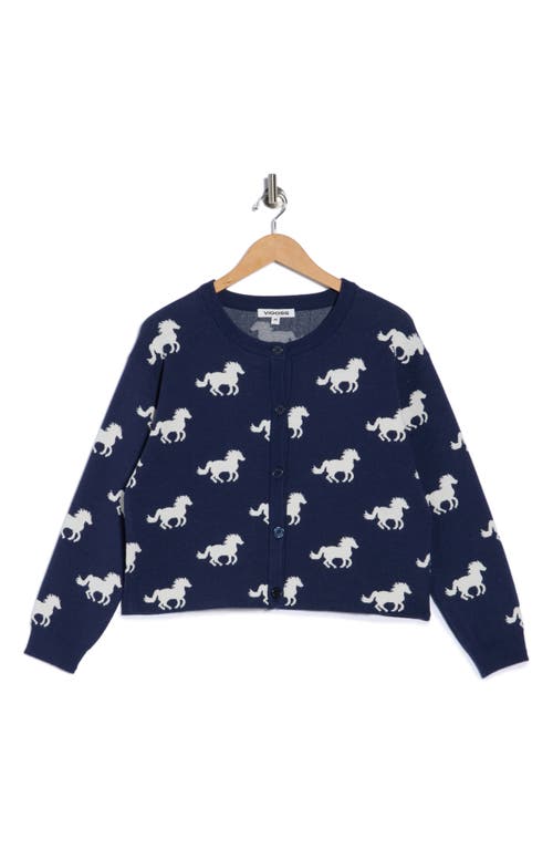 Vigoss Horse Cardigan In Blue