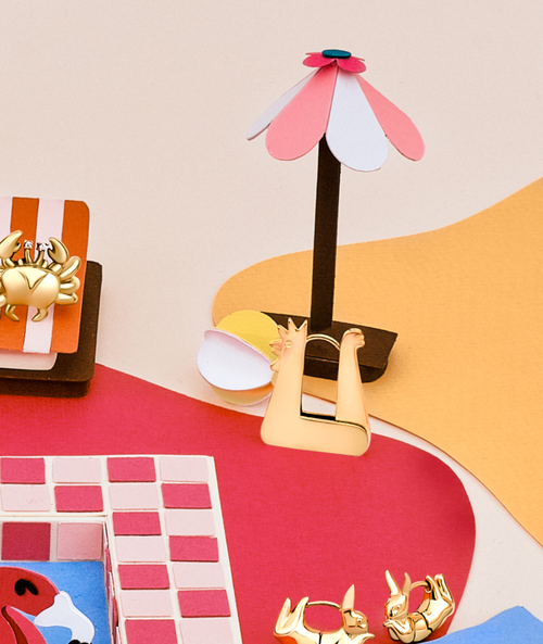 Hey Harper Galo Chicken Earrings In Blue