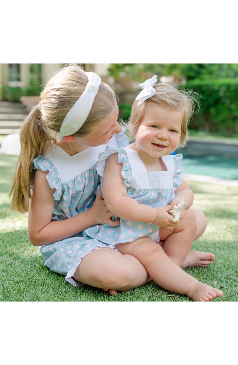Lila and Hayes Annie Girls' Bloomer Set, Alternate, color, Seaside Starfish