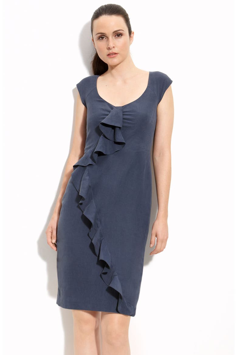 'Femme' Cap Sleeve Dress, Main, color, NAVY