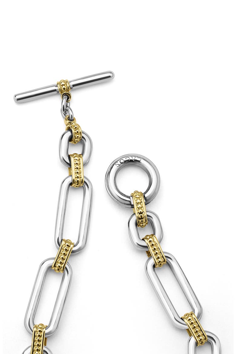 Signature Caviar Links Chain Bracelet, Alternate, color, TWO-TONE