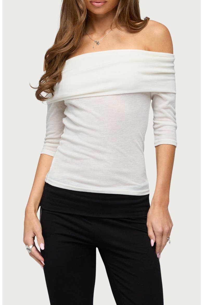 Thais Off the Shoulder Backless Top, Main, color, IVORY