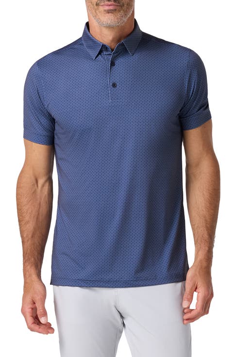 Versa Trim Fit Geo Print Performance Golf Polo