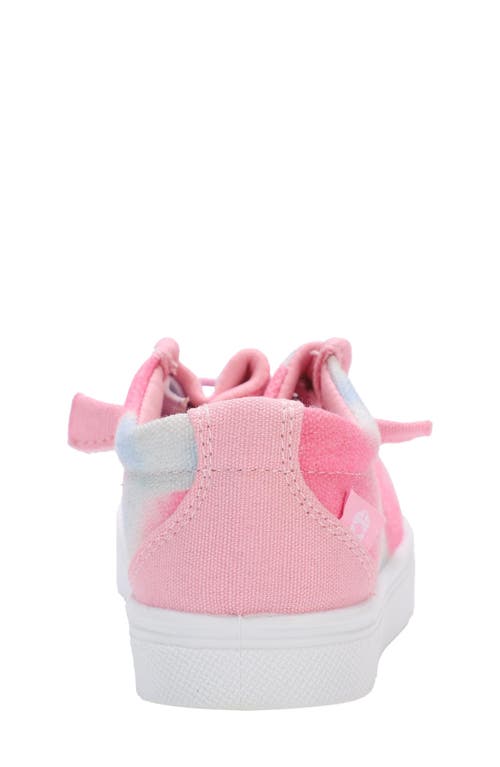 Shop Oomphies Kids' Parker Floral Print Sneaker In Pink Tye Dye
