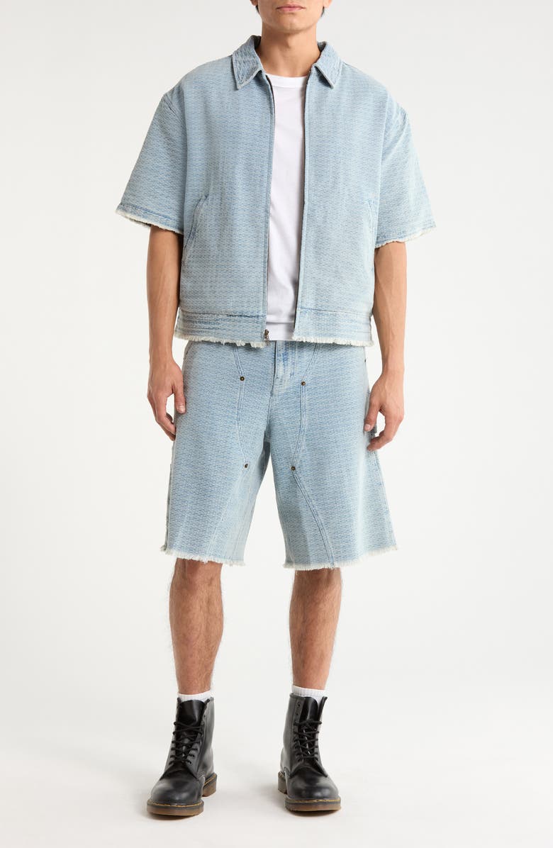 HONOR THE GIFT Novelty Denim Shorts, Alternate, color, Light Indigo