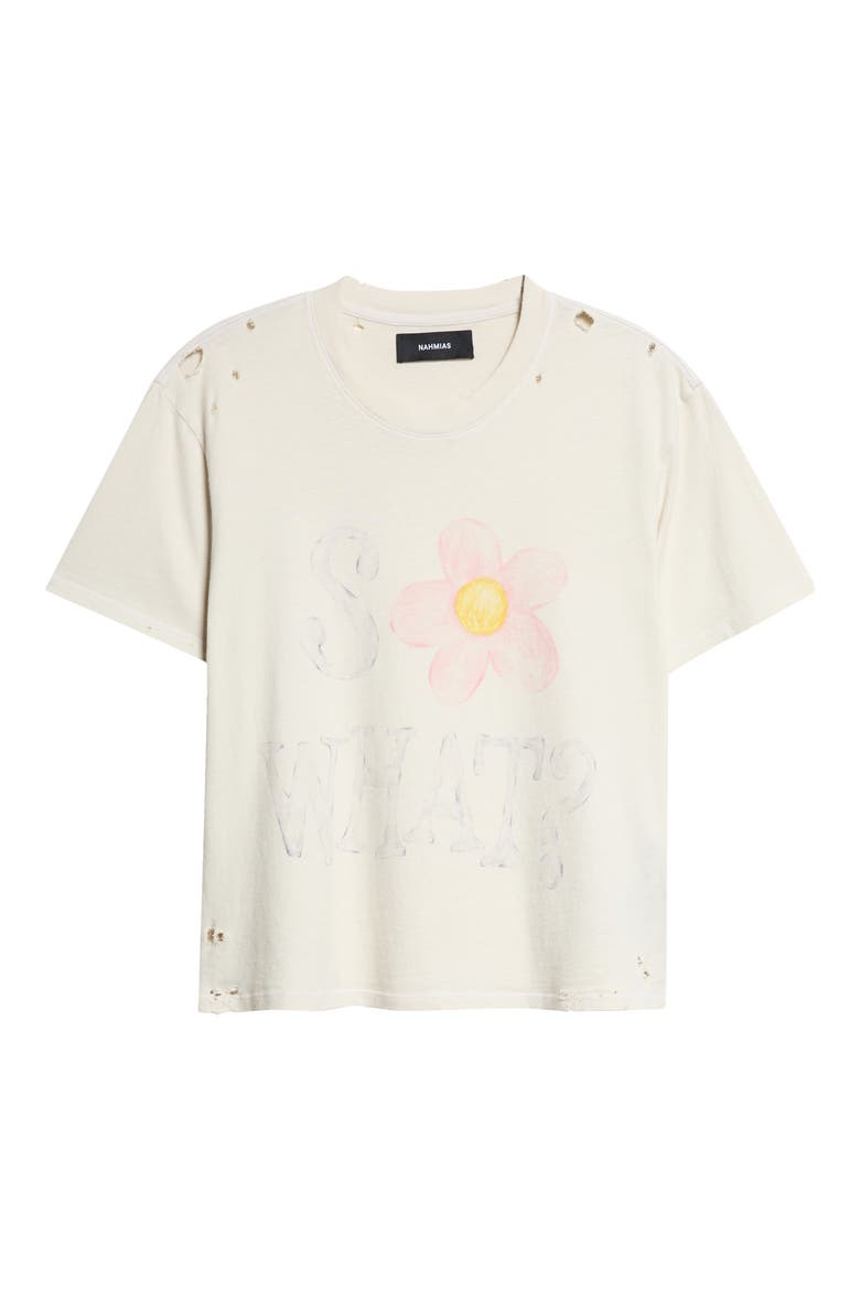 Distressed Boxy Heaven Graphic T-Shirt, Alternate, color, EGG WHITE