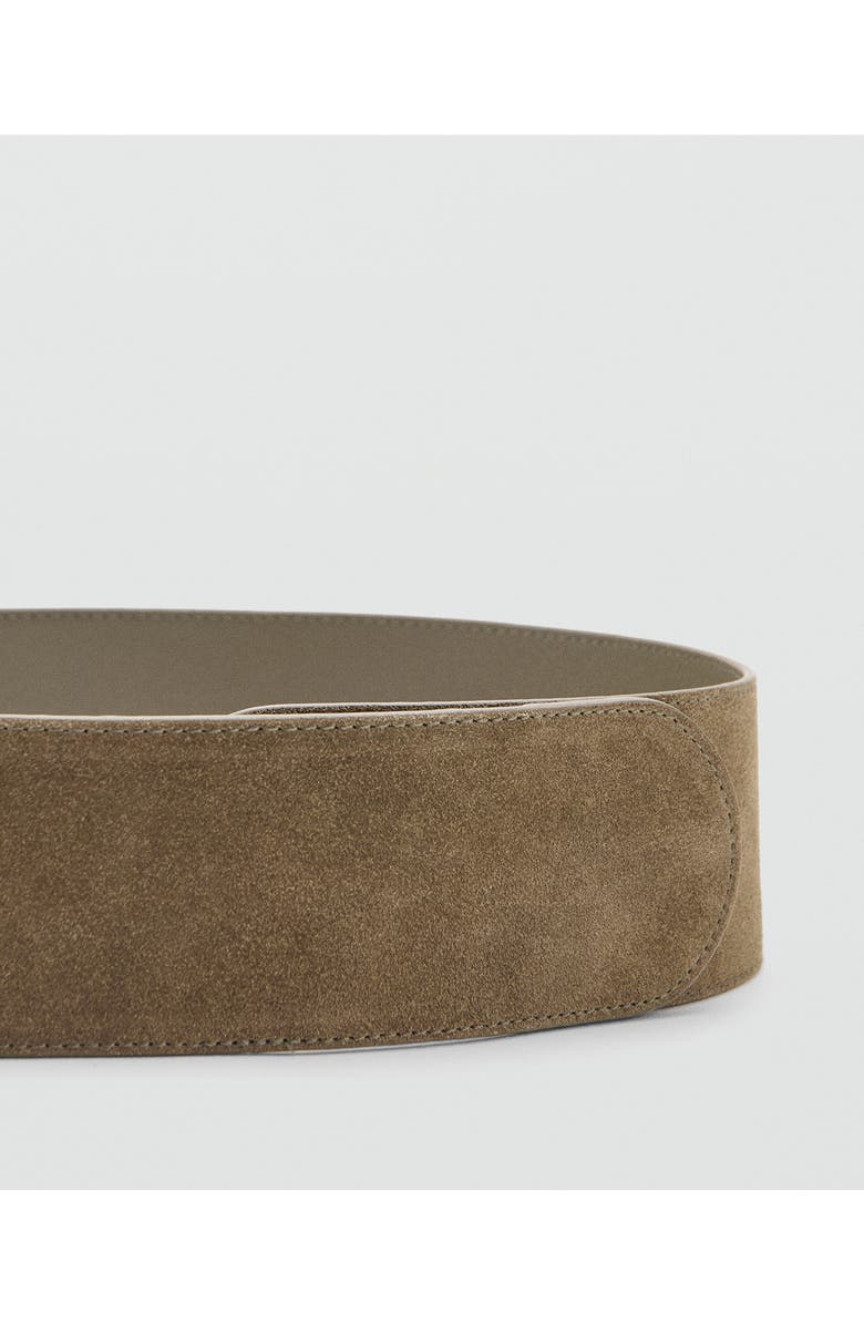 MANGO Suede Belt, Alternate, color, Khaki