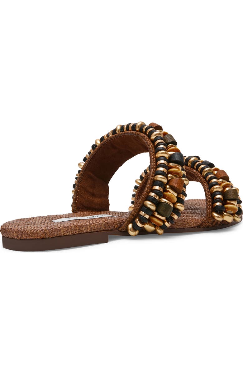 Steve Madden Messima Beaded Two-Strap Sandal, Alternate, color, Brown Raffia
