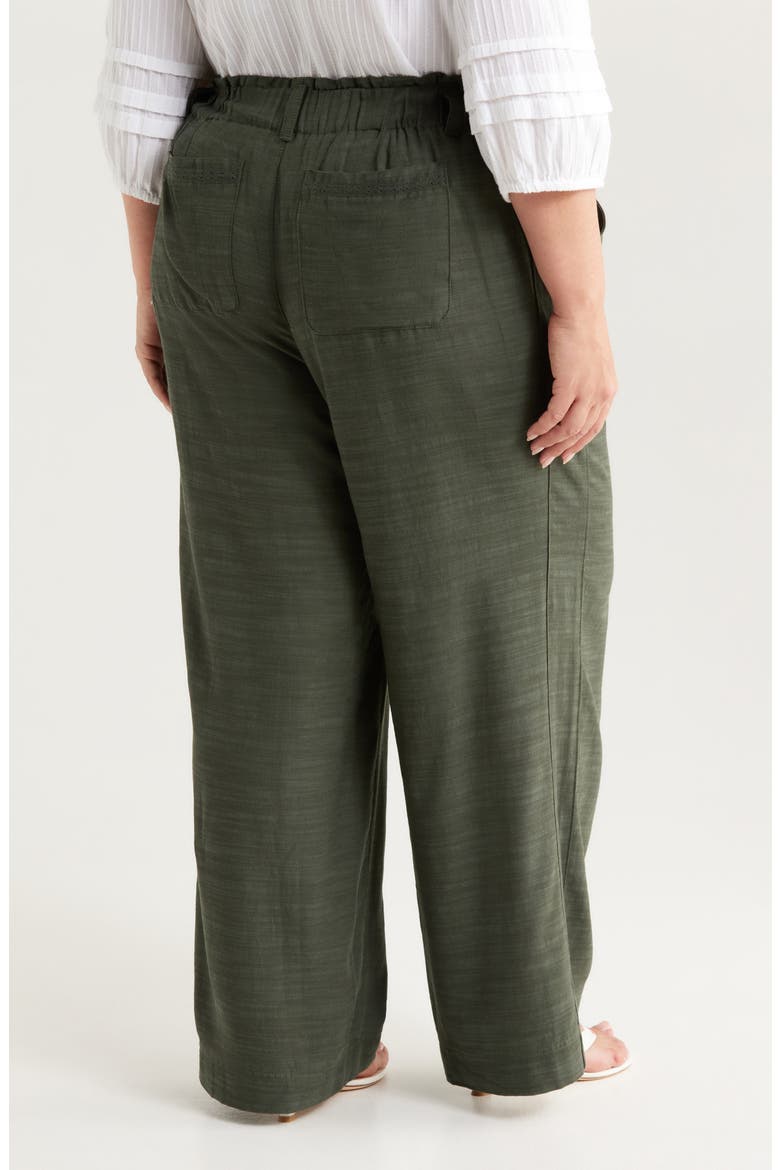Sky Rise Paperbag Waist Pants, Alternate, color, MIDNIGHT OLIVE