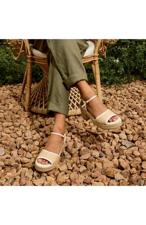 Marion Parke Haven Platform Sandal In Light Cream Nappa