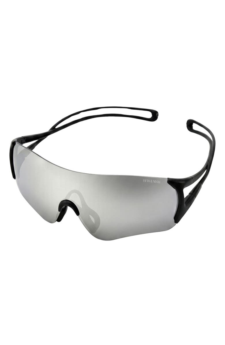 Fifth & Ninth Aero 73mm Oversize Shield Sunglasses, Alternate, color, 