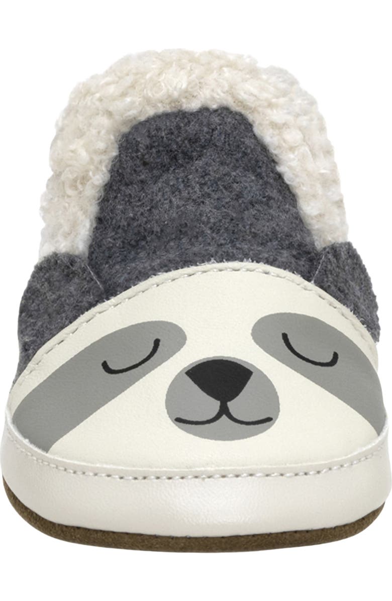 Robeez<sup>®</sup> Sweet Panda Wool Crib Shoe, Alternate, color, Charcoal
