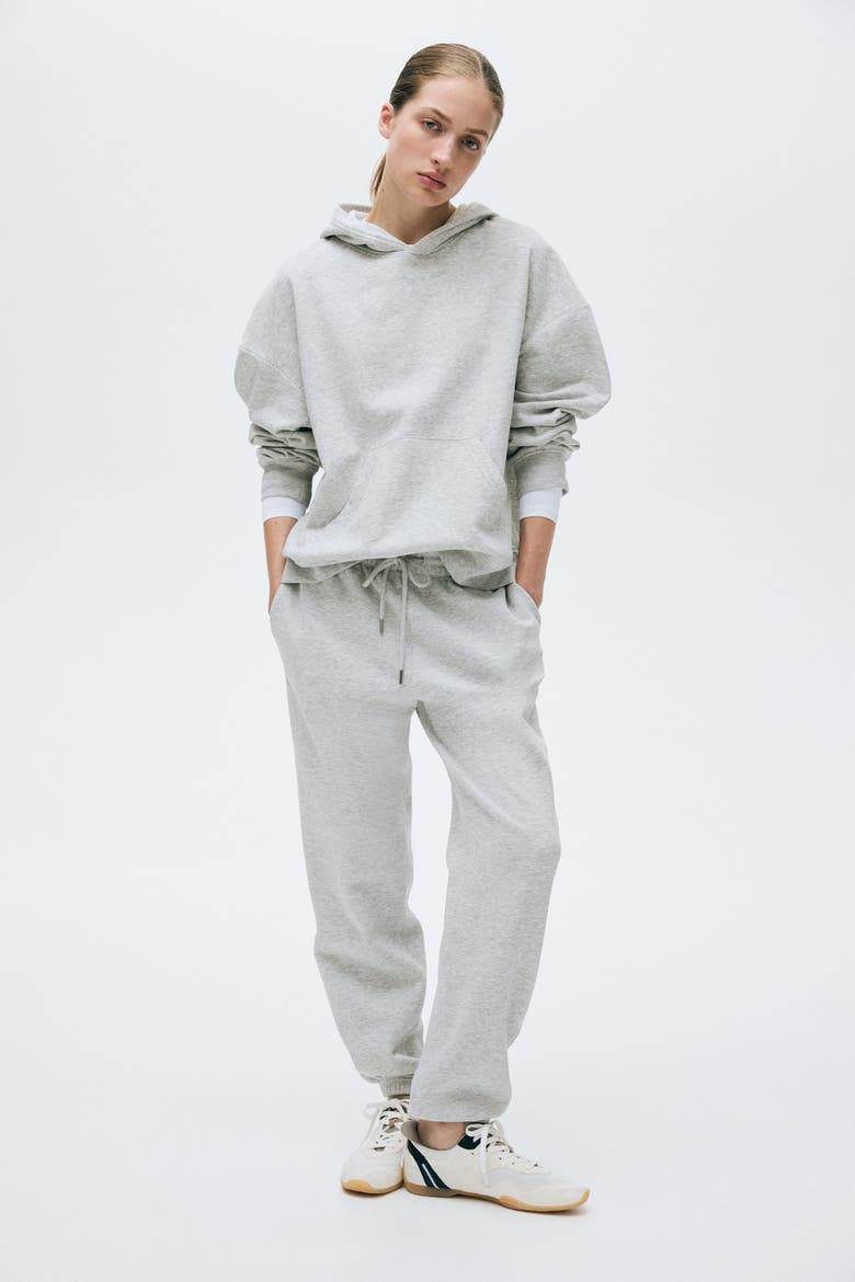 Hoodie, Alternate, color, Light grey marl
