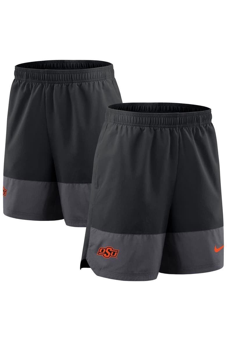 Men's Nike Black Oklahoma State Cowboys 2025 Sideline Performance Shorts, Alternate, color, Black