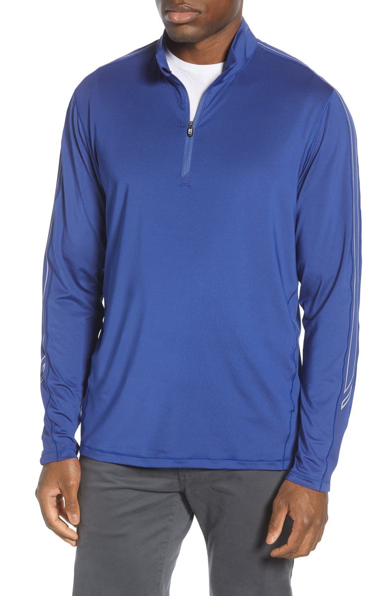 Cutter & Buck Pennant Classic Fit Half Zip Pullover, Main, color, Tour Blue