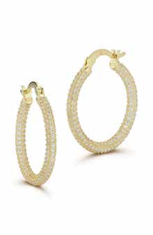 CHLOE AND MADISON Small Pave Hoop Earrings