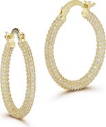 CHLOE AND MADISON Small Pave Hoop Earrings