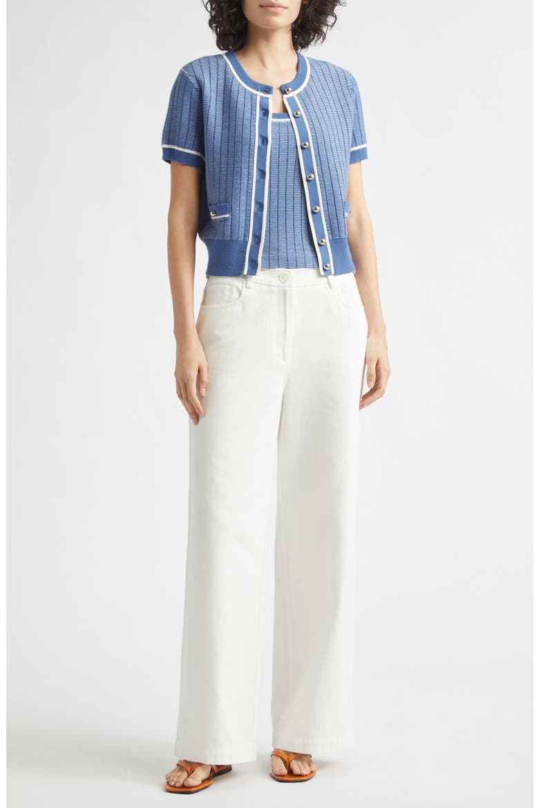 Patra Short Sleeve Cardigan, Alternate, color, OCEAN OPTIC MULTI
