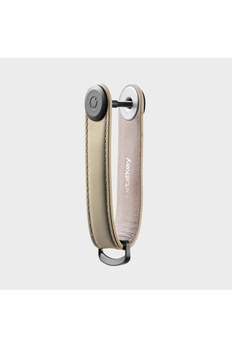 Leather Key Organiser, Alternate, color, Sand