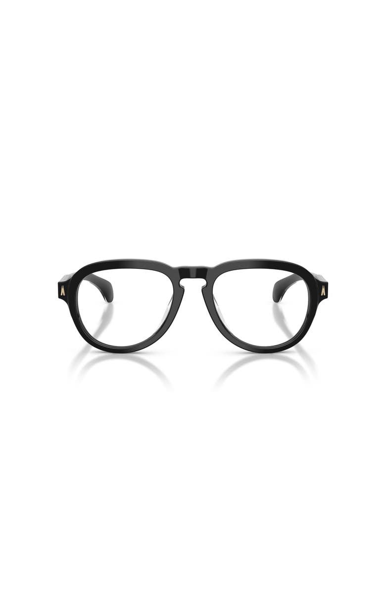 Moncler 50mm Pilot optical glasses, Alternate, color, Black