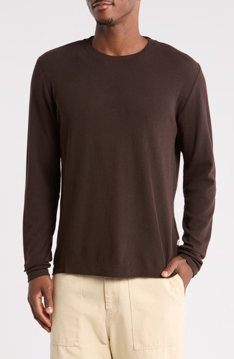 Clive Long Sleeve Waffle Knit Tee
