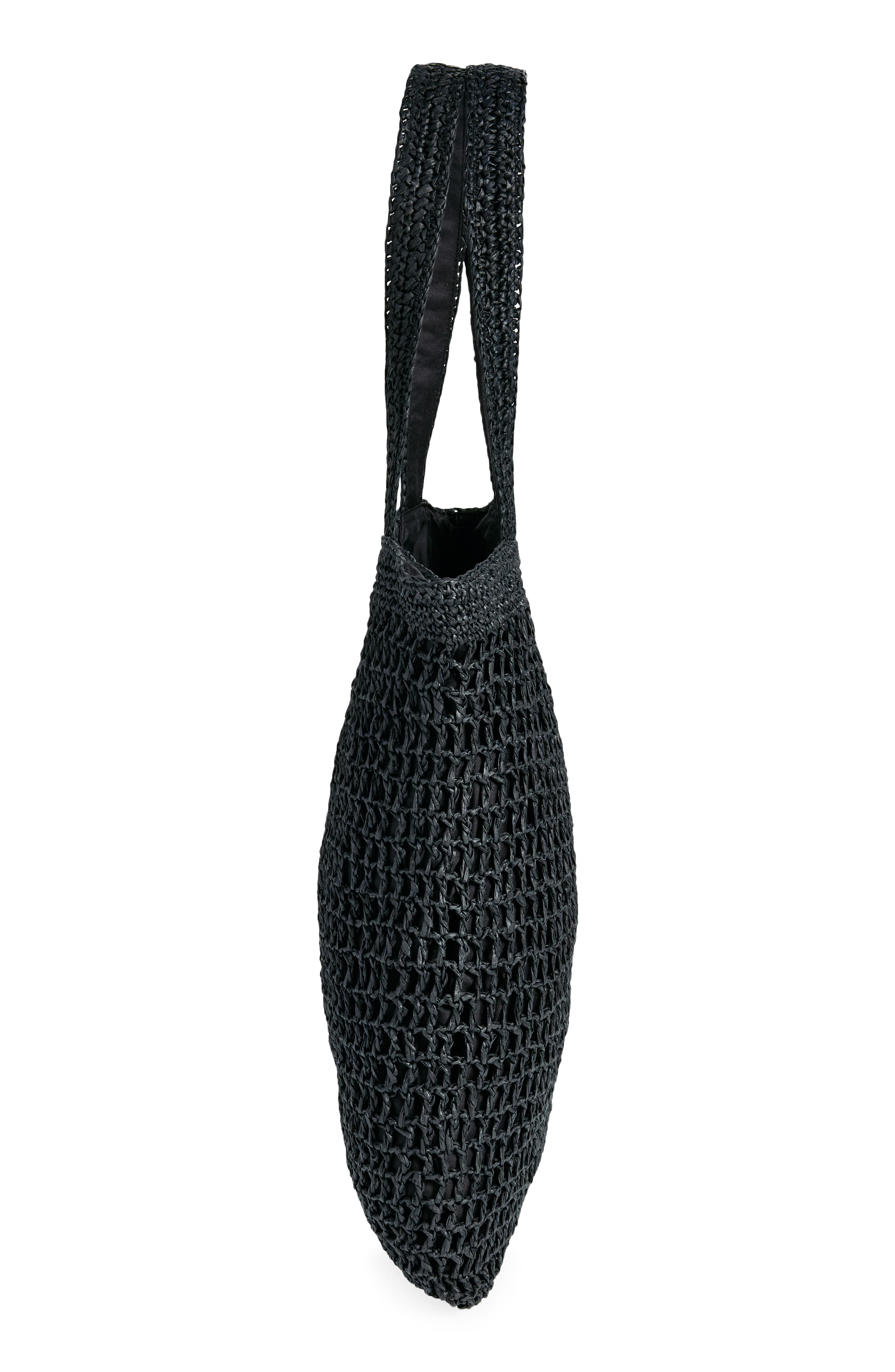 Collection XIIX Straw Tote Bag, Alternate, color, Black