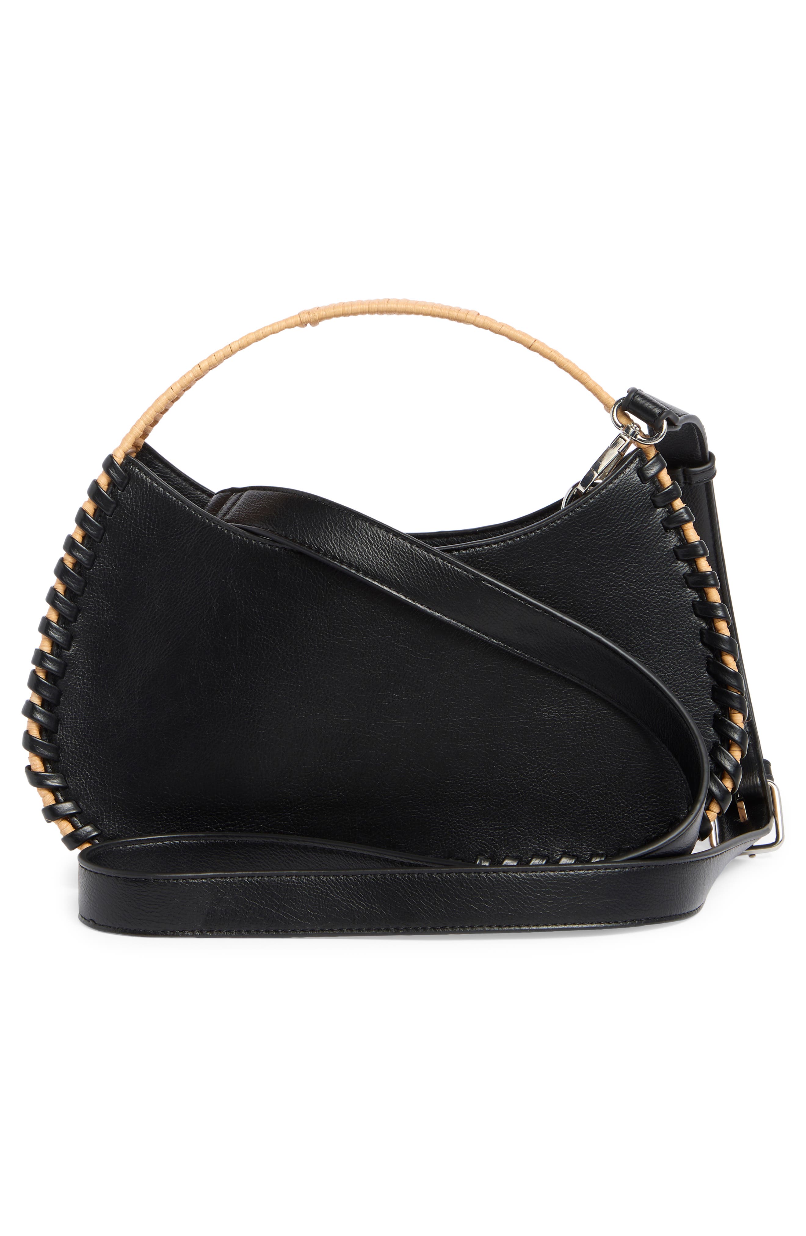 BCBG Wicker Whipstitch Tote Bag, Alternate, color, Natural Black