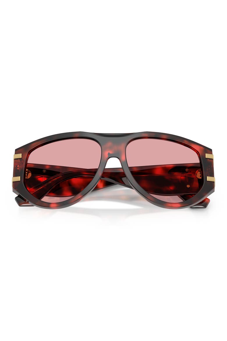 57mm Pilot Sunglasses, Alternate, color, RED HAVANA / LIGHT VIOLET