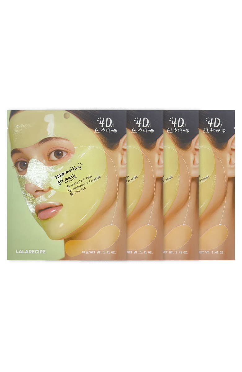 LALA Recipe PDRN Melting Gel Mask Set of 4, Alternate, color, Yellow