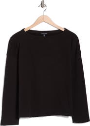 Eileen Fisher Boxy Boat Neck Organic Cotton Top