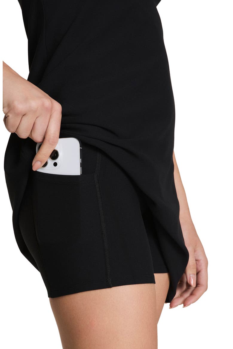 One-Shoulder Dress, Alternate, color, VERY BLACK